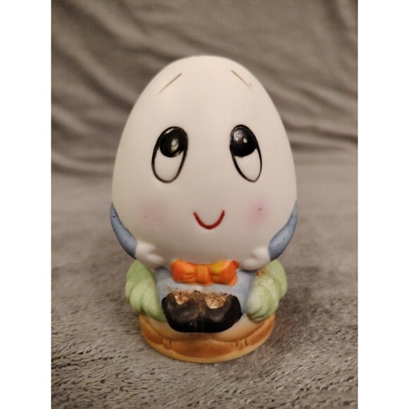 Lefton Anthropomorphic Mr & Mrs Humpty Dumpty Salt and Pepper Shakers Vintage - Picture 2 of 12